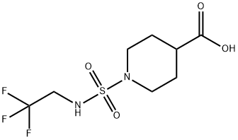 1-(N-(2,2,2-Trifluoroethyl)sulfamoyl)piperidine-4-carboxylic acid 구조식 이미지