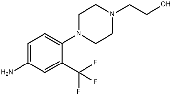 2-{4-[4-Amino-2-(trifluoromethyl)phenyl]-1-piperazinyl}-1-ethanol 구조식 이미지