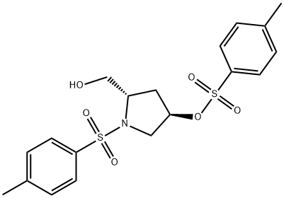 (3R,5S)-5-(HYDROXYMETHYL)-1-TOSYLPYRROLIDIN-3-YL 4-METHYLBENZENESULFONATE 구조식 이미지