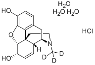 7,8-DIDEHYDRO-4,5-EPOXY-17-[METHYL-D3]MORPHINAN-3,6-DIOL HYDROCHLORIDE: TRIHYDRATE 구조식 이미지