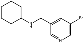 N-((5-bromopyridin-3-yl)methyl)cyclohexanamine Structure