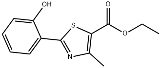2-(2-Hydroxyphenyl)-4-methyl-5-thiazolecarboxylic acid ethyl ester Structure
