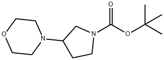 3-Morpholin-4-yl-pyrrolidine-1-carboxylic acid tert-butyl ester Structure