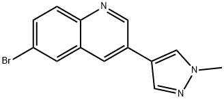 6-broMo-3-(1-Methyl-1H-pyrazol-4-yl)quinoline Structure