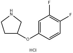 3-(3,4-DIFLUOROPHENOXY)PYRROLIDINE HYDROCHLORIDE 구조식 이미지