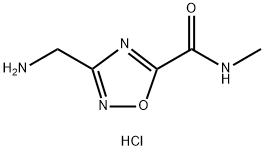 3-(aminomethyl)-N-methyl-1,2,4-oxadiazole-5-carboxamide hydrochloride 구조식 이미지