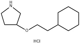 3-(2-CYCLOHEXYLETHOXY)PYRROLIDINE HYDROCHLORIDE 구조식 이미지