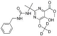 5-Hydroxy-2-[1-methyl-1-[[benzylcarbamoyl]amino]ethyl]-6-methoxypyrimidine-4-carboxylic Acid Methyl Ester-d3 구조식 이미지