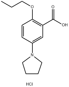 2-Propoxy-5-pyrrolidin-1-yl-benzoic acidhydrochloride 구조식 이미지