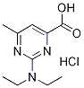 2-Diethylamino-6-methyl-pyrimidine-4-carboxylic acid hydrochloride 구조식 이미지