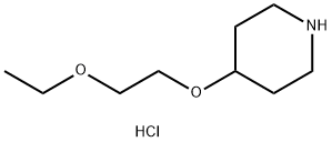 2-ETHOXYETHYL 4-PIPERIDINYL ETHER HYDROCHLORIDE 구조식 이미지