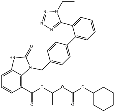 2-Desethoxy-2-hydroxy-1H-1-Ethyl Candesartan Cilexetil 


 Structure