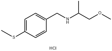 (2-METHOXY-1-METHYL-ETHYL)-(4-METHYLSULFANYL-BENZYL)-AMINE HYDROCHLORIDE Structure