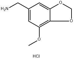 C-(7-Methoxy-benzo[1,3]dioxol-5-yl)-methylaminehydrochloride Structure