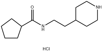 Cyclopentanecarboxylic acid (2-piperidin-4-yl-ethyl)-amide hydrochloride 구조식 이미지