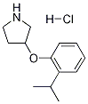 3-(2-ISOPROPYLPHENOXY)PYRROLIDINE HYDROCHLORIDE 구조식 이미지