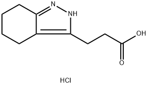 3-(4,5,6,7-Tetrahydro-2H-indazol-3-yl)-propionic acid hydrochloride 구조식 이미지