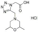 {5-[(2,6-dimethylmorpholin-4-yl)methyl]-1H-tetrazol-1-yl}acetic acid hydrochloride Structure