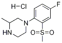 1-[4-FLUORO-2-(METHYLSULFONYL)PHENYL]-3-METHYLPIPERAZINE HYDROCHLORIDE 구조식 이미지