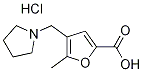 5-Methyl-4-pyrrolidin-1-ylmethyl-furan-2-carboxylic acid hydrochloride 구조식 이미지