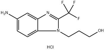 3-(5-Amino-2-trifluoromethyl-benzoimidazol-1-yl)-propan-1-ol dihydrochloride 구조식 이미지