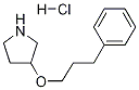 3-(3-PHENYLPROPOXY)PYRROLIDINE HYDROCHLORIDE 구조식 이미지