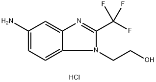 2-(5-Amino-2-trifluoromethyl-benzoimidazol-1-yl)-ethanol dihydrochloride 구조식 이미지