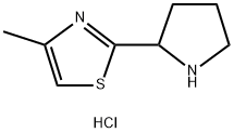 4-Methyl-2-pyrrolidin-2-yl-thiazoledihydrochloride 구조식 이미지