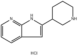 2-Piperidin-3-yl-1H-pyrrolo[2,3-b]pyridinedihydrochloride Structure