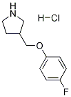 3-[(4-FLUOROPHENOXY)METHYL]PYRROLIDINEHYDROCHLORIDE 구조식 이미지