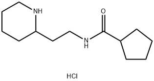 Cyclopentanecarboxylic acid (2-piperidin-2-yl-ethyl)-amide dihydrochloride 구조식 이미지