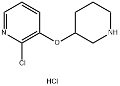 2-Chloro-3-pyridinyl 3-piperidinyl etherhydrochloride Structure