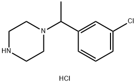 1-[1-(3-클로로페닐)-에틸]-피페라진염산염 구조식 이미지