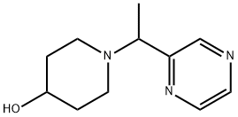 1-(1-(피라진-2-일)에틸)피페리딘-4-올 구조식 이미지
