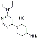 [6-(4-AMino-피페리딘-1-일)-피리미딘-4-일]-디에틸-아민염산염 구조식 이미지