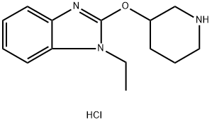 1-에틸-2-(피페리딘-3-일옥시)-1H-벤조이미다졸염산염 구조식 이미지