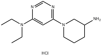 [6-(3-AMino-piperidin-1-yl)-pyriMidin-4-yl]-diethyl-aMine hydrochloride, 98+% C13H24ClN5, MW: 285.82 Structure