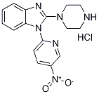 1-(5-니트로-피리딘-2-일)-2-피페라진-1-일-1H-벤조이미다졸염산염 구조식 이미지