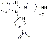 1-[1-(5-Nitro-pyridin-2-yl)-1H-benzoiMidazol-2-yl]-piperidin-4-ylaMine hydrochloride, 98+% C17H19ClN6O2, MW: 374.83 구조식 이미지