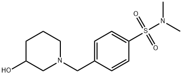 4-((3-히드록시피페리딘-1-일)메틸)-N,N-디메틸벤젠술포나아미드 구조식 이미지