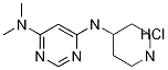 N,N-디메틸-N'-피페리딘-4-일-피리미딘-4,6-디아민염산염 구조식 이미지