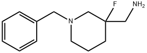 (1-벤질-3-플루오로-3-피페리딜)메탄나민 구조식 이미지