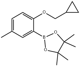 2-CyclopropylMethoxy-5-Methylphenylboronic acid pinacol ester Structure