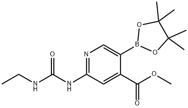 Methyl 2-(3-ethylureido)-5-(4,4,5,5-tetraMethyl-1,3,2-dioxaborolan-2-yl)isonicotinate 구조식 이미지