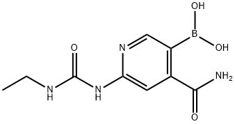 4-carbaMoyl-6-(3-ethylureido)pyridin-3-ylboronic acid Structure