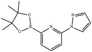 6-(1H-PYRAZOL-1-YL)PYRIDINE-2-BORONIC ACID PINACOL ESTER Structure