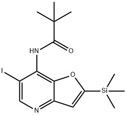 N-(6-Iodo-2-(trimethylsilyl)furo[3,2-b]pyridin-7-yl)pivalamide Structure