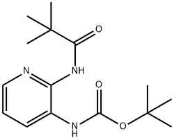 [2-(2,2-Dimethyl-propionylamino)-pyridin-3-yl]-carbamic acid tert-butyl ester Structure