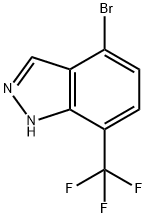 1H-Indazole,4-broMo-7-(trifluoroMethyl)- Structure