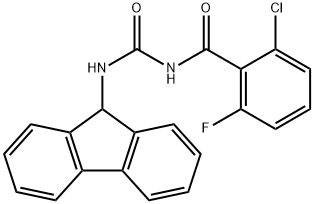 2-클로로-N-[(9H-플루오렌-9-일아미노)카르보닐]-6-플루오로벤즈아미드 구조식 이미지